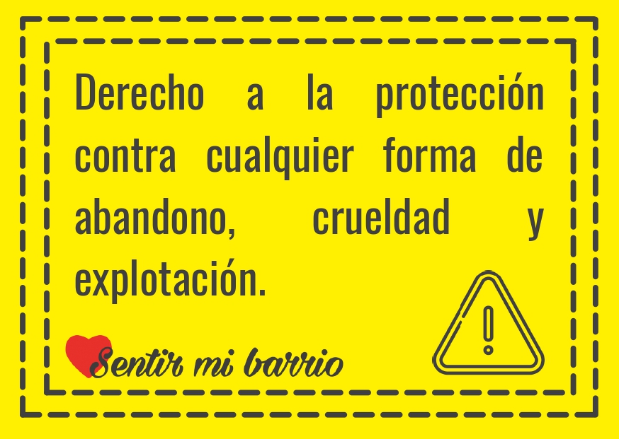 Derecho a la protección contra cualquier forma de abandono, crueldad y explotación.